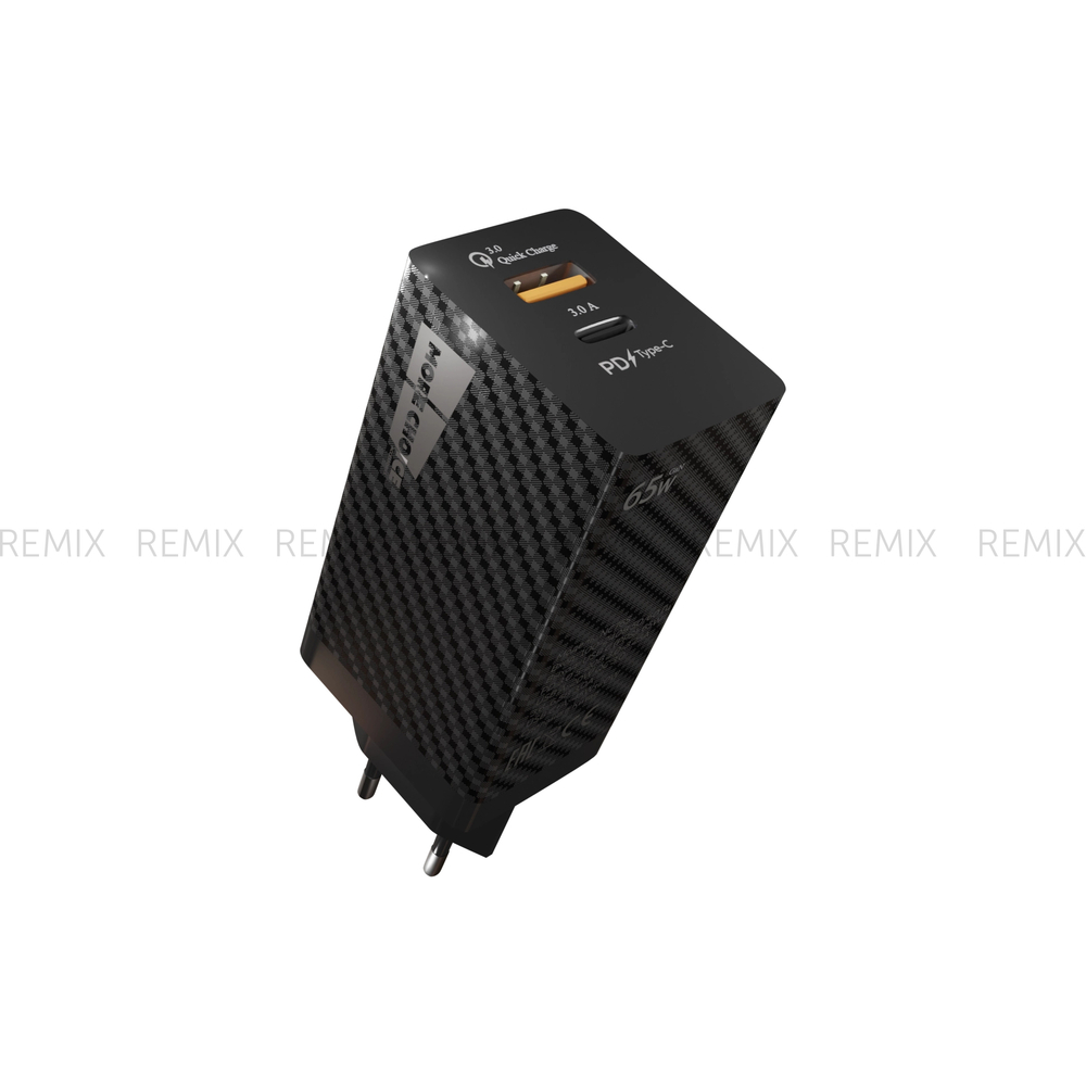 СЗУ  Smart 2USB 3.0А GAN PD+QC65W быстрая зарядка More choice NC76S (Black)