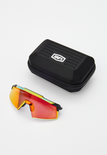 Спортивные очки 100% AEROCRAFT Soft Tact Black / HiPER Red Mirror Lens