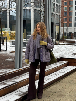 Бомбер Лоран сиреневый