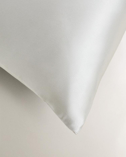 ZARA HOME НАВОЛОЧКА ИЗ 100% ТУТОВОГО ШЕЛКА, СЕРЫЙ