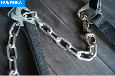 Недоуздок кожаный с цепью КРС