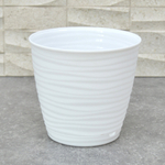 Горшок цветочный Saffron 1,5л с поддоном (белый)