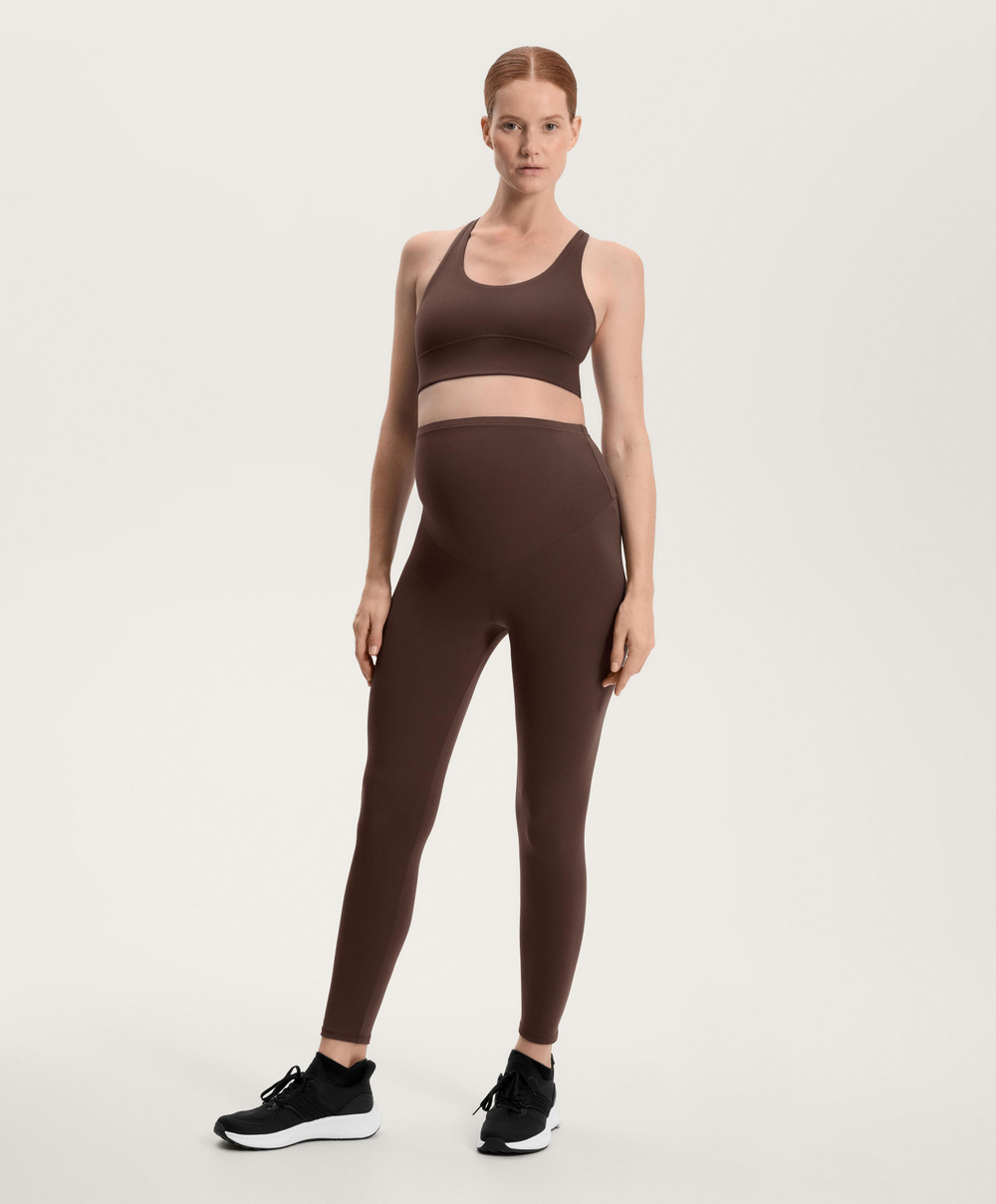 OYSHO Удобные легинсы для будущих мам, коричневый