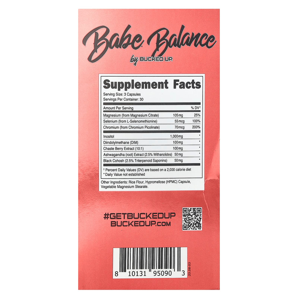 Bucked Up, Babe Balance, 90 капсул