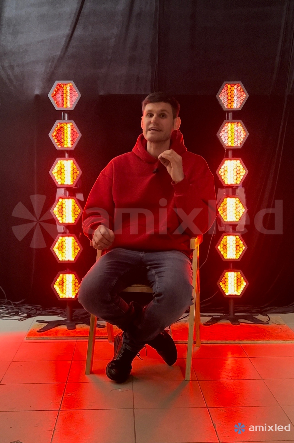 Световой прибор Amixled P2 HEXALINE RETRO LIGHT UP V1