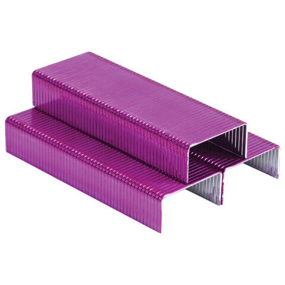 Скобы для степлера цветные №24/6, 1000 штук, BRAUBERG "EXTRA", до 30 листов, 229301