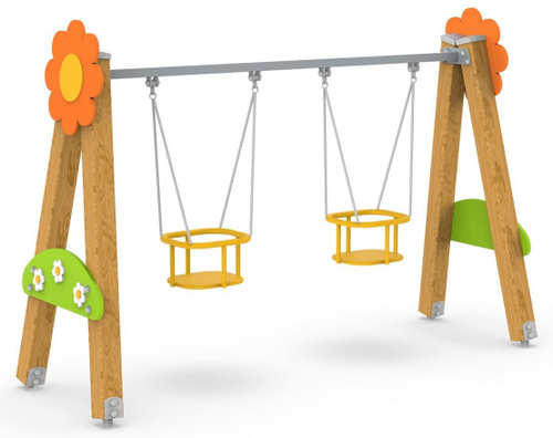 Качели на брусе Малыш двойные 443.13