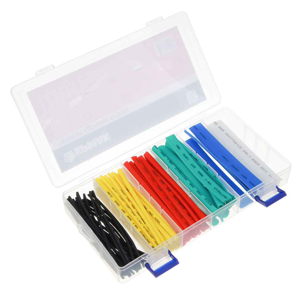 Комплект термоусадочных трубок 100шт Ермак