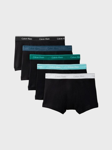 Мужские трусы боксеры-транки Calvin Klein Cotton Classics 5-Pack Boxer Brief Black Multi Green