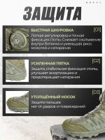 Полуботинки ESDY Средние Олива