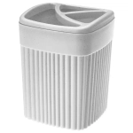 СТАКАН ДЛЯ ЗУБНЫХ ЩЕТОК VELVET 90х119ММ, 0,65Л (Светло-серый флэк)