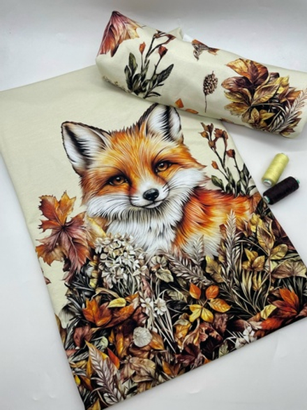 Футер 2 нитка купон 85см рыжая лисичка