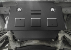 Защита картера Rival для Chevrolet Niva (V - 1.7) 2002-2020/Lada Niva 2123 (V - 1.7) 2020-2021/Lada Niva Travel (V - 1.7) 2021-н.в., сталь 3 мм, с крепежом, штампованная, 222.1021.1