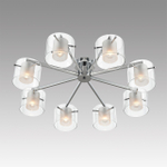 8261/8C MODERNI LN26 металл/стекло, хром/прозрачный Люстра потолочная E14 8*40W 220V VERDI