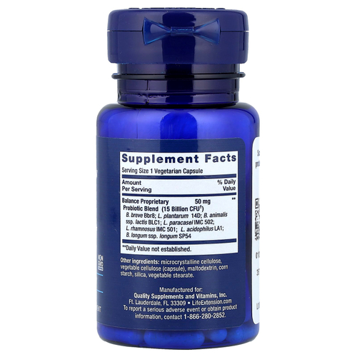 Life Extension, FLORASSIST® PROBIOTIC, баланс, 30 вегетарианских капсул