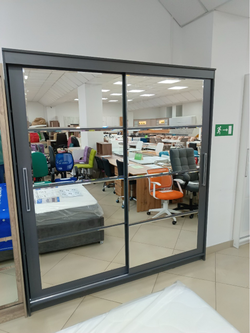 Шкаф-купе «ШКП 3» Макс Графит 200 см