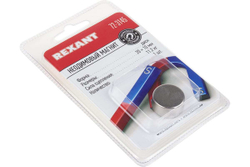 Неодимовый магнит диск 20х10мм сцепление 11.2 кг REXANT 72-3145 (упаковка 1 шт)
