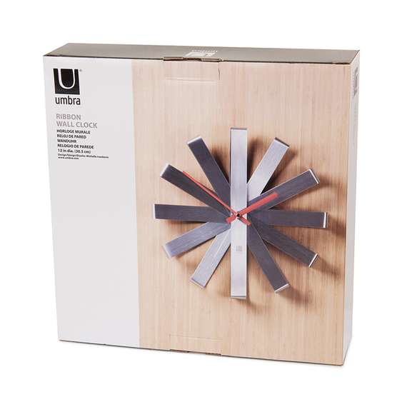 Часы настенные Ribbon Ø30 см сталь