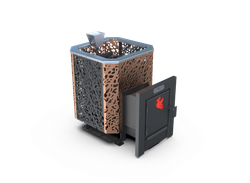 Банная печь Душа- 15 Сетка Леопард Закрытая Каменка 8мм