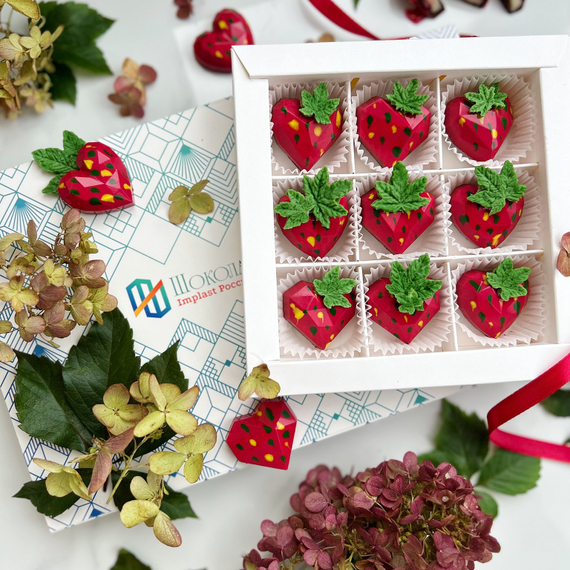 812 | Форма для шоколадных конфет &quot;Сердца и Грани - 2&quot; (275*175 мм)