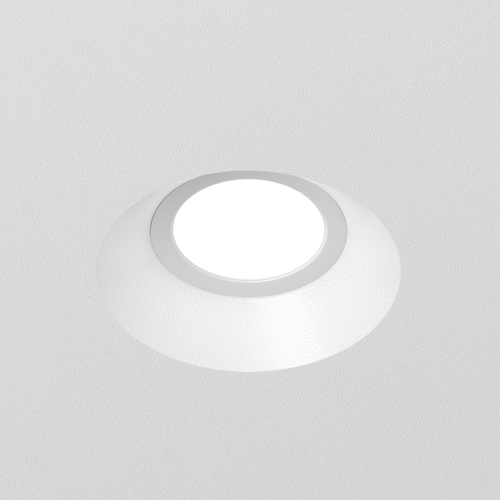 DK2081-WH Встраиваемый точечный светильник для натяжных ПВХ потолков INVIZ, IP 20, до 9 Вт, GU10, LED, белый, ABS-пластик