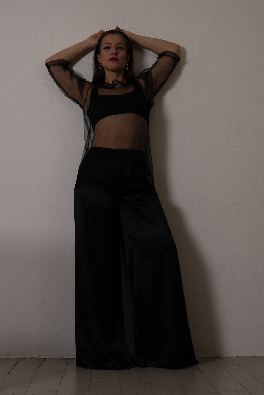 Блузка женская 4319зп, черный #60Ч094319зп