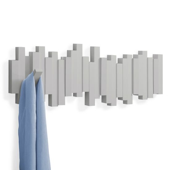 Вешалка настенная sticks, 49,3 см, серая, 5 крючков