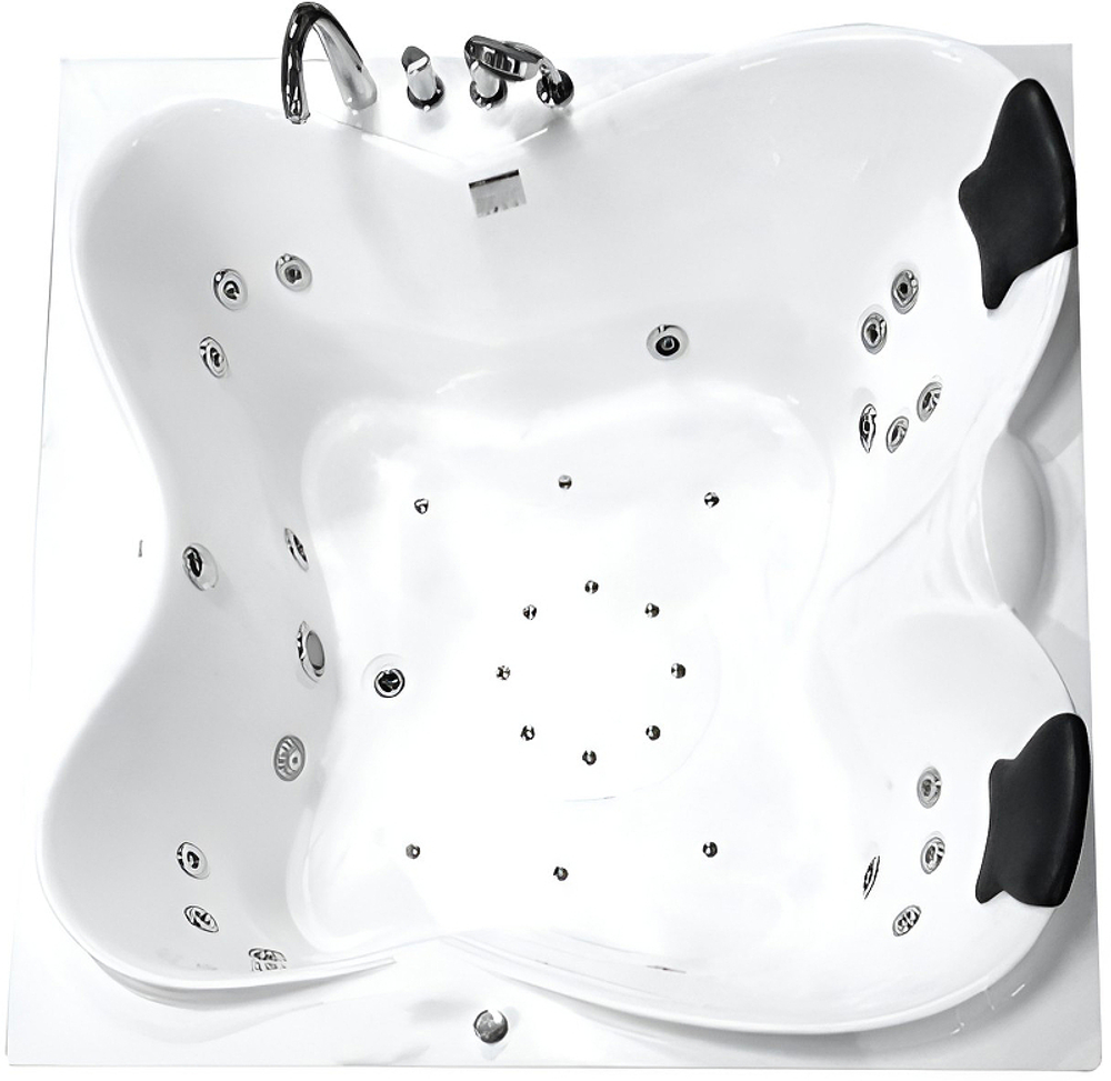 Акриловая ванна Gemy 187х187 G9089 K R с гидромассажем