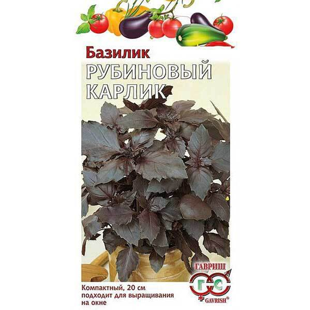 Базилик Рубиновый карлик Гавриш Ц