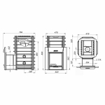 Дровяная печь для бани ЕРМАК 16 СЕТКА-ПРЕМИУМ (Чугун)