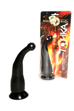 Анальный стимулятор - Точка джага-джага с присоской черный 19.5 см