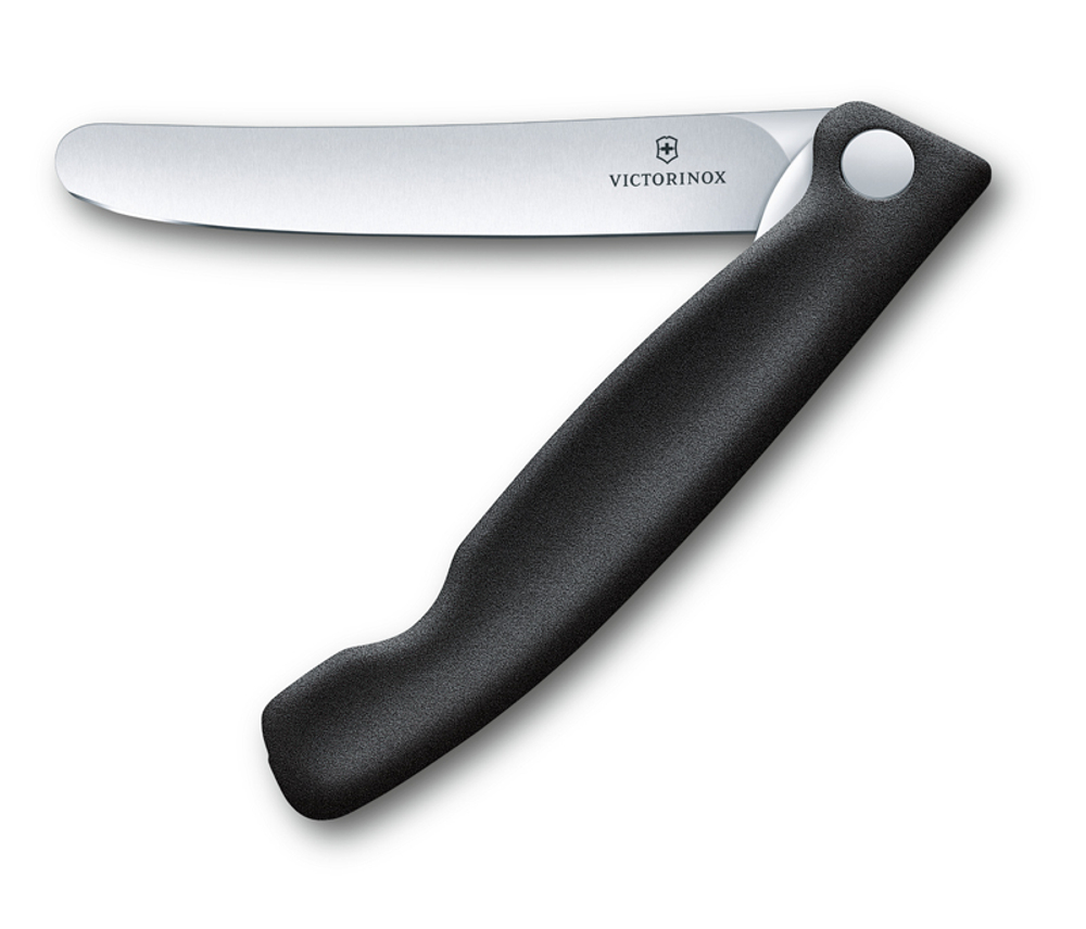 Лёгкий нож для овощей SwissClassic чёрный складной 11 см VICTORINOX 6.7803.FB