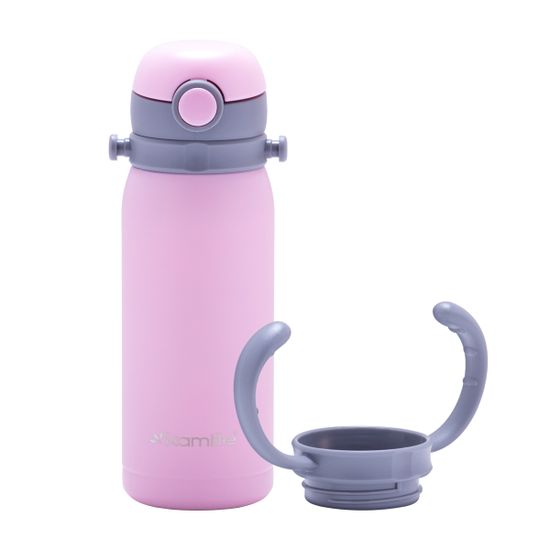 Термос для детей 450 мл. Kamille KM-2019B из нержавеющей стали с ремешком или двумя ручками