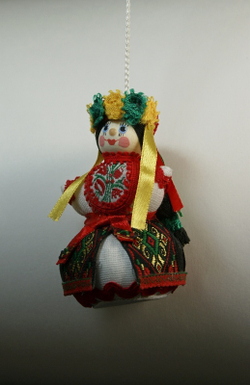 Кукла-подвеска сувенирная Потешного промысла в украинском костюме