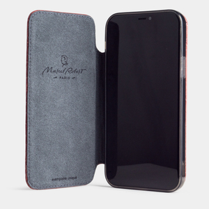 Special order: Чехол Benoit для iPhone 12/12Pro из кожи крокодила, розового цвета