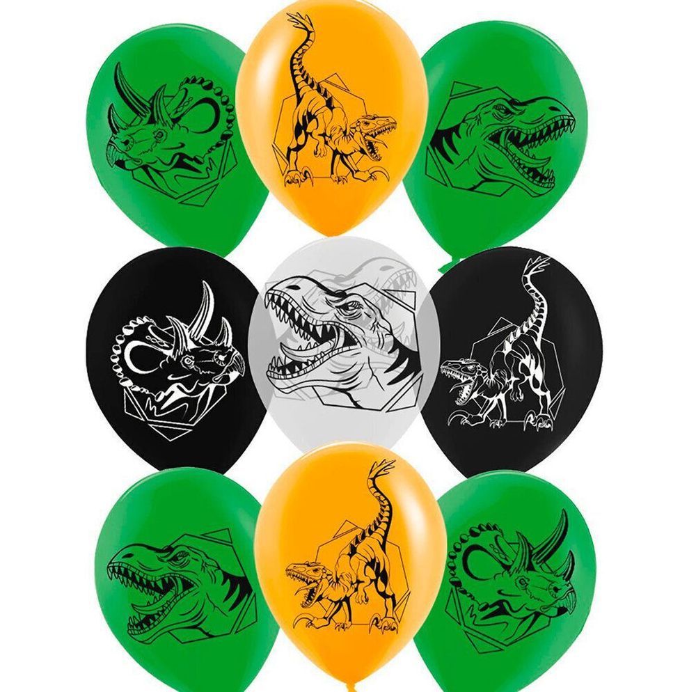 Шар (12''/30 см) Эра Динозавров, Ассорти, пастель, 2 ст, 50 шт.