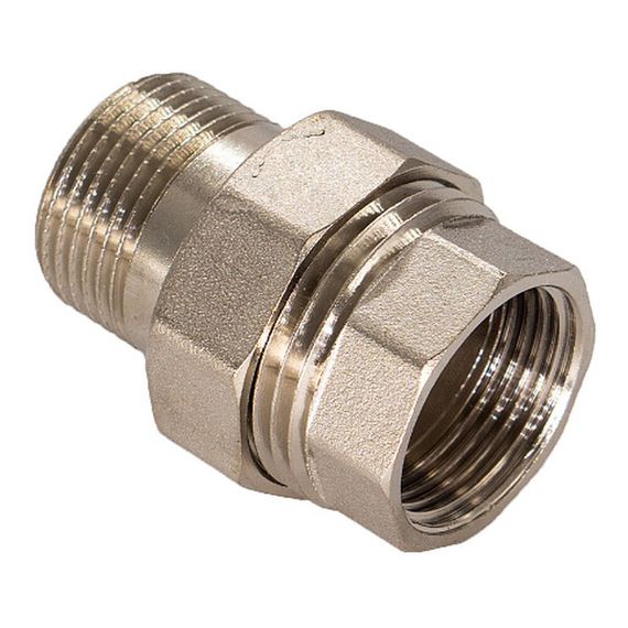 Соединитель СТМ с накид. гайкой прямой г/ш 1 купить в Москве и Московской области по низкой цене с доставкой по России — (2) Соединитель СТМ с накид. гайкой прямой г/ш 1 — (2)