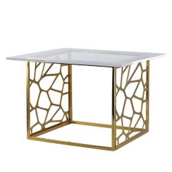 Подставка фуршетная стойка 35*35 см h30 см + блюдо 45*45 см акрил Gold P.L.