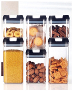 Контейнеры для еды, круп и продуктов набор емкостей 6 шт / Контейнер вакуумный