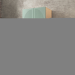 Шкаф Агератум МДФ двухсекционный Лайн шалфей (0,27) А10024 матовая - Дуб Сонома 3025  100*60*240