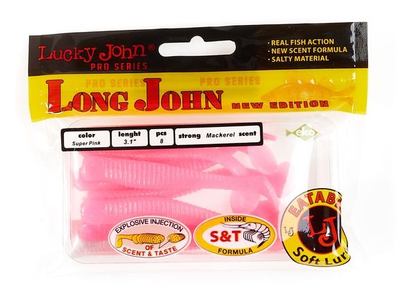 Виброхвосты съедобные LJ Pro Series LONG JOHN 3.1in (7,9 см), цв. F05, 8 шт.