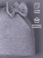 Шапка для девочки осенняя с бантиками