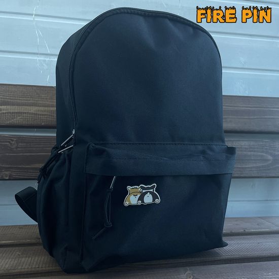 Значок деревянный (брошь)  2 Попы Корги по цене одной. Fire Pin