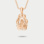 Подвеска православная из комбинированного золота 585 пробы с фианитами (арт. 031809)
