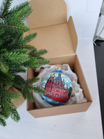 Шар стеклянный "Спас на крови",  ручная роспись