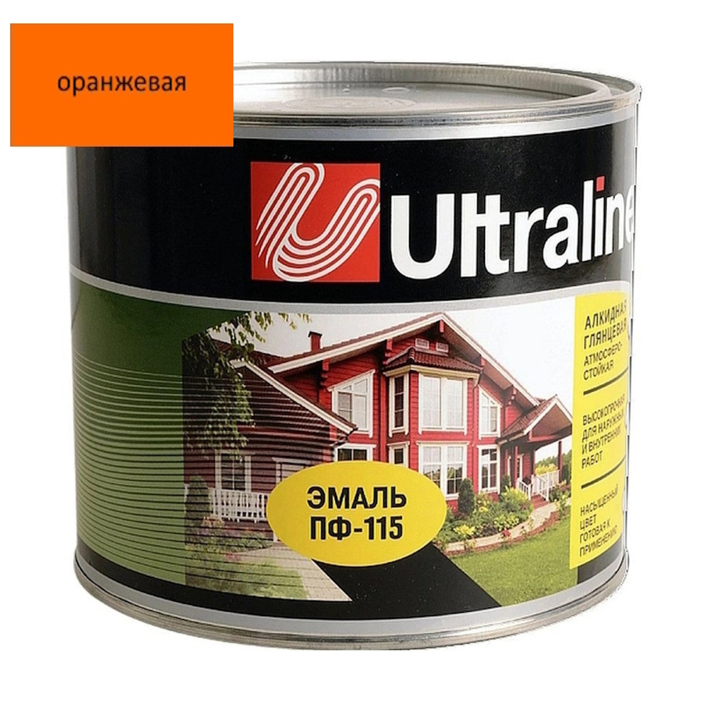 Эмаль ПФ-115 РАДУГА Ultra Lines  оранжевая  5,5кг