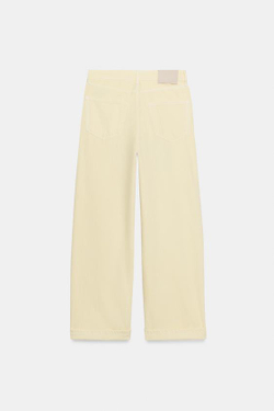 ZARA ДЖИНСЫ BAGGY СО СРЕДНЕЙ ПОСАДКОЙ — ZW COLLECTION, ЖЕЛТЫЙ
