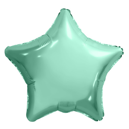 Шар (19""/48 см) Звезда, Мятный, Сатин, 1 шт и53