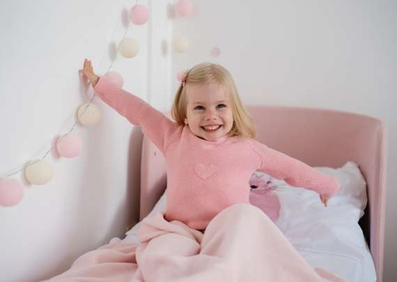 Кровать KIDI Soft для детей от 2 до 4 лет (розовый)