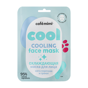 Тканевая маска для лица Охлаждающая 1шт (CAFE MIMI)